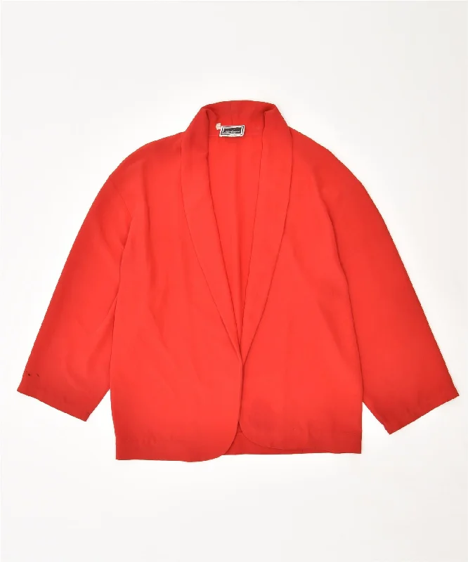 Women's Holiday Attire LUISA SPAGNOLI Womens Blazer Jacket UK 14 Medium Red