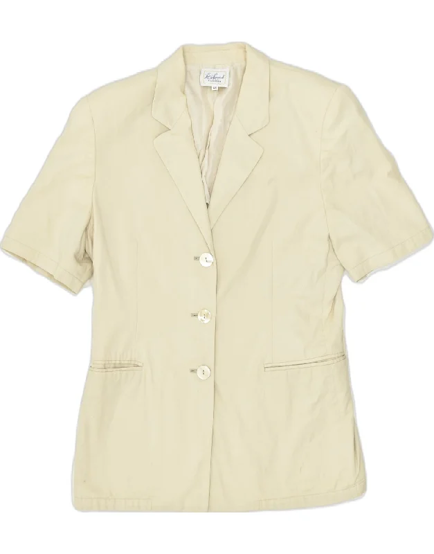 Women's Casual Wear Clothes LUISA SPAGNOLI Womens 3 Button Blazer Jacket IT 46 Large Beige Cotton Women's Casual Wear Clothes LUISA SPAGNOLI Womens 3 Button Blazer Jacket IT 46 Large Beige Cotton