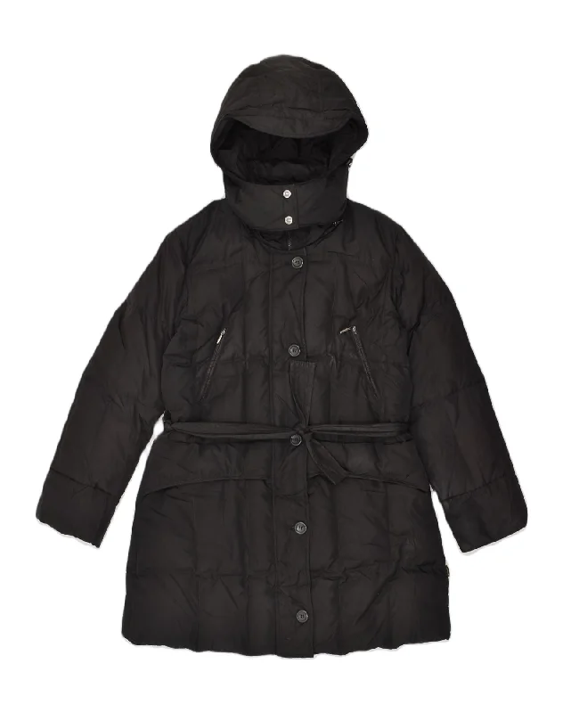 Women's Functional Apparel For Outdoor Activities GEOX Womens Hooded Padded Coat UK 14 Large Black Polyester Women's Functional Apparel For Outdoor Activities GEOX Womens Hooded Padded Coat UK 14 Large Black Polyester