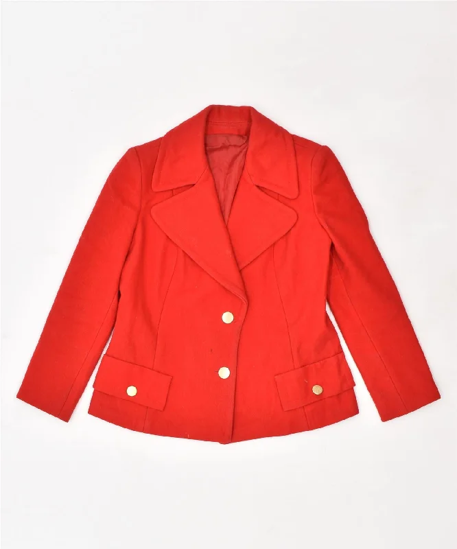 Classic Clothes For Women VINTAGE Womens 2 Button Blazer Jacket UK 10 Small Red