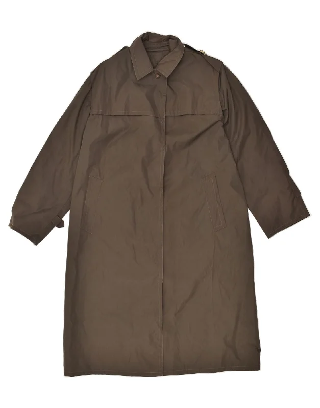 Classic Women's Apparel VINTAGE Womens Overcoat UK 20 2XL Brown