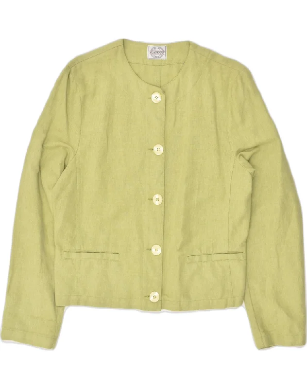 Women's Outerwear Attire NEWPENNY Womens 5 Button Blazer Jacket UK 12 Medium Green Cotton Women's Outerwear Attire NEWPENNY Womens 5 Button Blazer Jacket UK 12 Medium Green Cotton