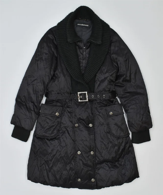 Shop Ladies Clothes ROCCOBAROCCO Womens Padded Coat UK 18 XL Black Polyester