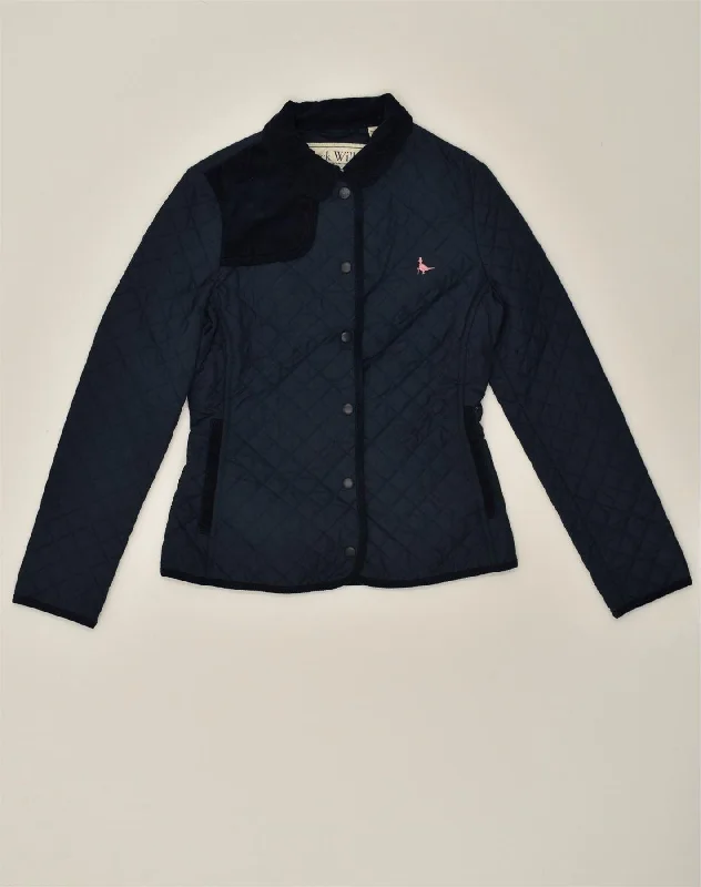 Women's Plus-Size Apparel JACK WILLS Womens Quilted Jacket UK 8 Small Navy Blue Polyester Women's Plus-Size Apparel JACK WILLS Womens Quilted Jacket UK 8 Small Navy Blue Polyester