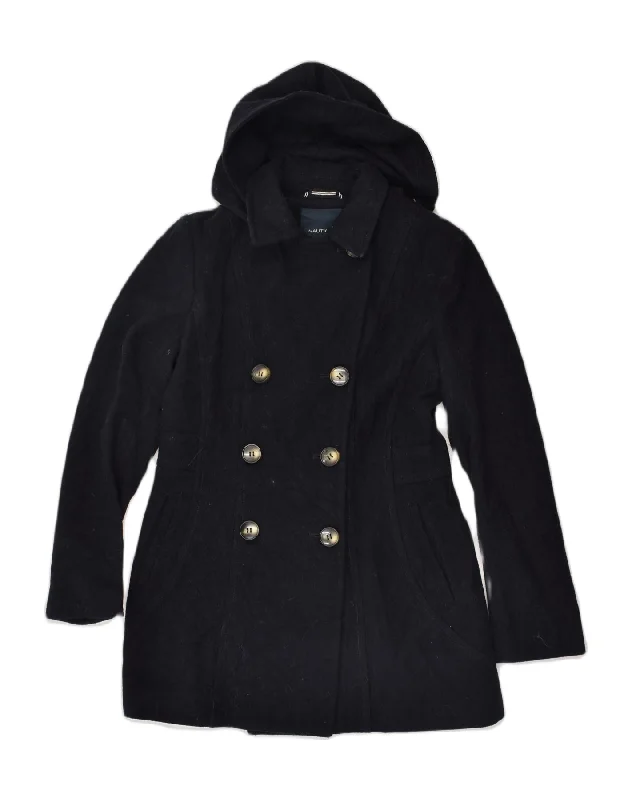 Women's Everyday Clothes NAUTICA Womens Hooded Double Breasted Coat UK 6 XS Navy Blue Wool Women's Everyday Clothes NAUTICA Womens Hooded Double Breasted Coat UK 6 XS Navy Blue Wool