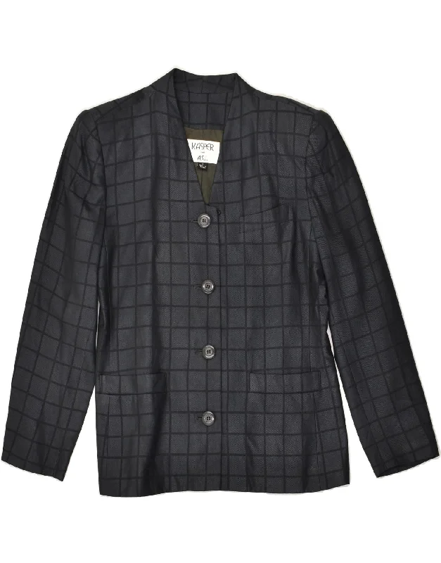 Best Online Clothing Boutiques VINTAGE Womens 4 Button Blazer Jacket US 6 Medium Grey Check Viscose Best Online Clothing Boutiques VINTAGE Womens 4 Button Blazer Jacket US 6 Medium Grey Check Viscose