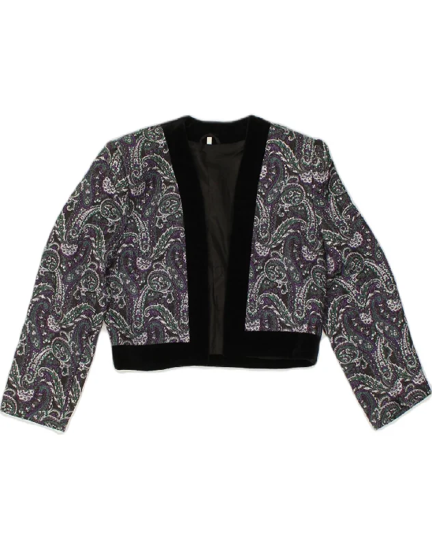 Best Online Women's Boutiques VINTAGE Womens Bolero Jacket UK 12 Medium Purple Paisley Polyester Best Online Women's Boutiques VINTAGE Womens Bolero Jacket UK 12 Medium Purple Paisley Polyester