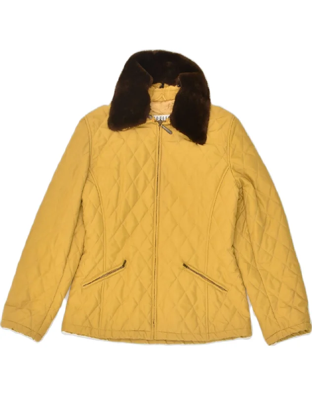 Trendy Outfits For Ladies MARELLA Womens Quilted Jacket UK 12 Medium Yellow Polyester Trendy Outfits For Ladies MARELLA Womens Quilted Jacket UK 12 Medium Yellow Polyester