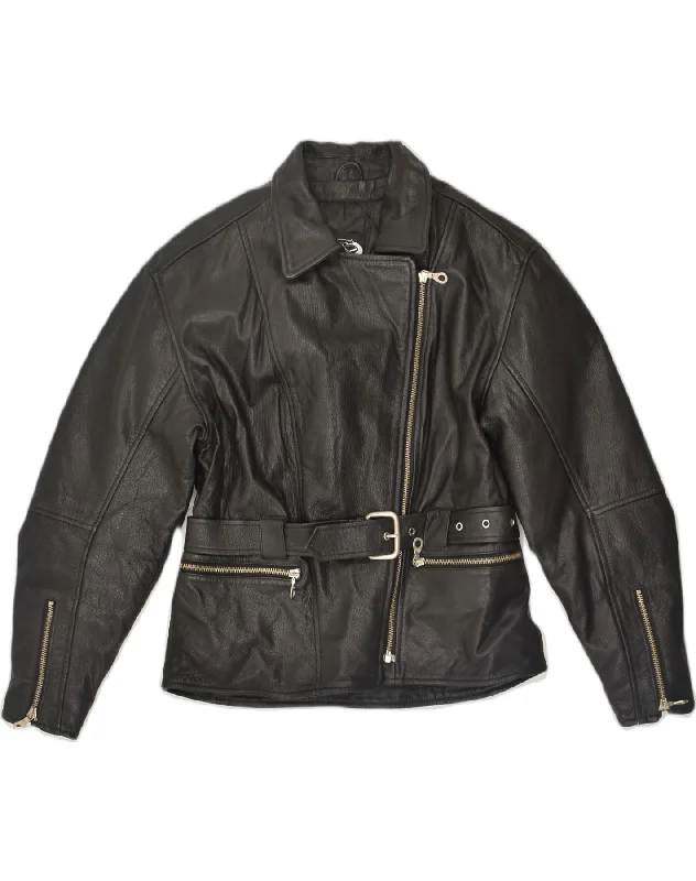 Modern Women's Fashion with Vintage Touches SPIDI Womens Leather Jacket UK 10 Small Black Leather Modern Women's Fashion with Vintage Touches SPIDI Womens Leather Jacket UK 10 Small Black Leather