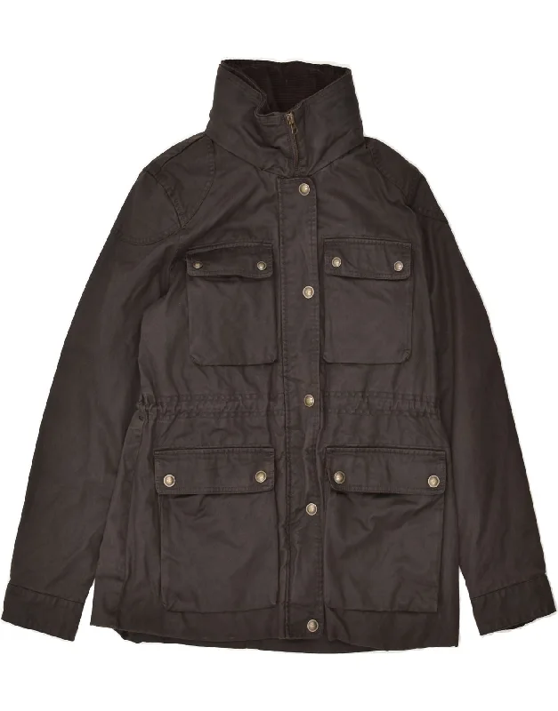 Elegant Women's Attire FAT FACE Womens Utility Jacket UK 14 Large  Brown Polyester