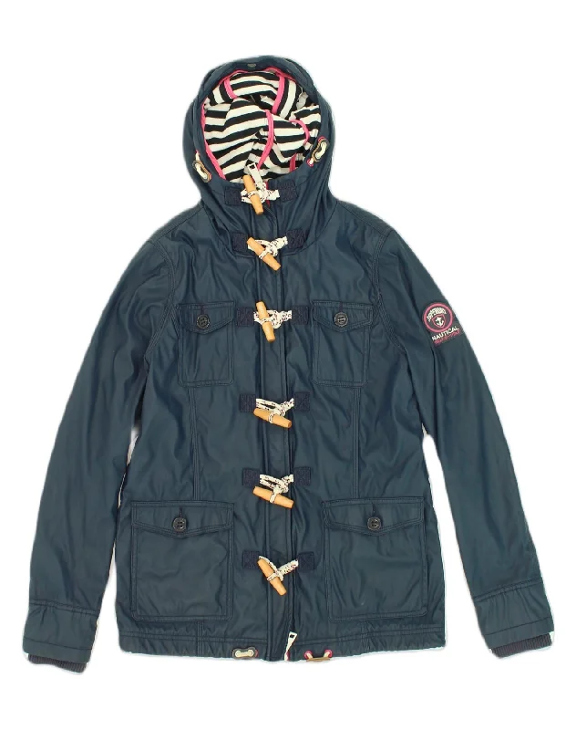 Women's Clothing For Special Occasions SUPERDRY Womens Hooded Duffle Jacket UK 6 XS Navy Blue Polyester Women's Clothing For Special Occasions SUPERDRY Womens Hooded Duffle Jacket UK 6 XS Navy Blue Polyester