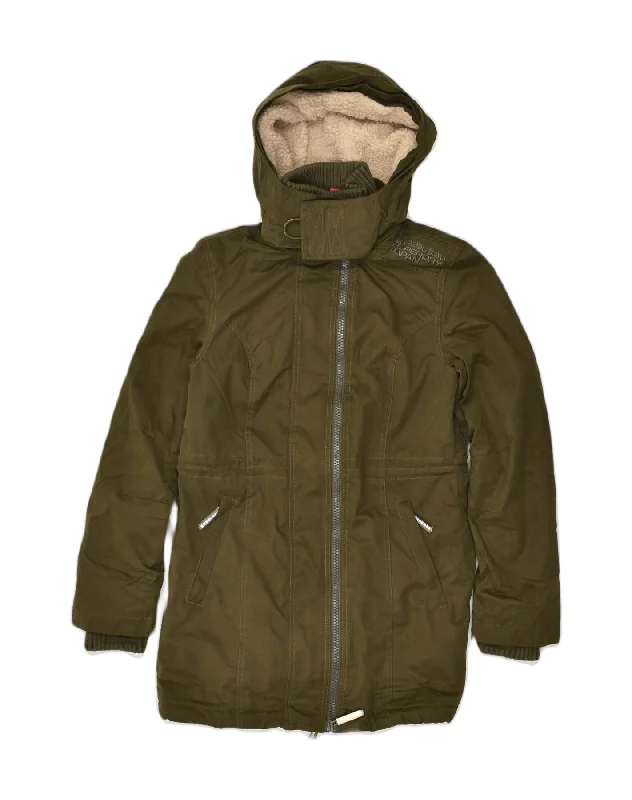Seasonal Sale SUPERDRY Womens Windparka Hooded Parka Jacket UK 10 Small Khaki Polyester Seasonal Sale SUPERDRY Womens Windparka Hooded Parka Jacket UK 10 Small Khaki Polyester