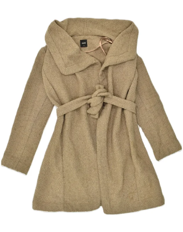 Affordable Women's Outfit OASIS Womens Overcoat UK 14 Medium Brown Acrylic