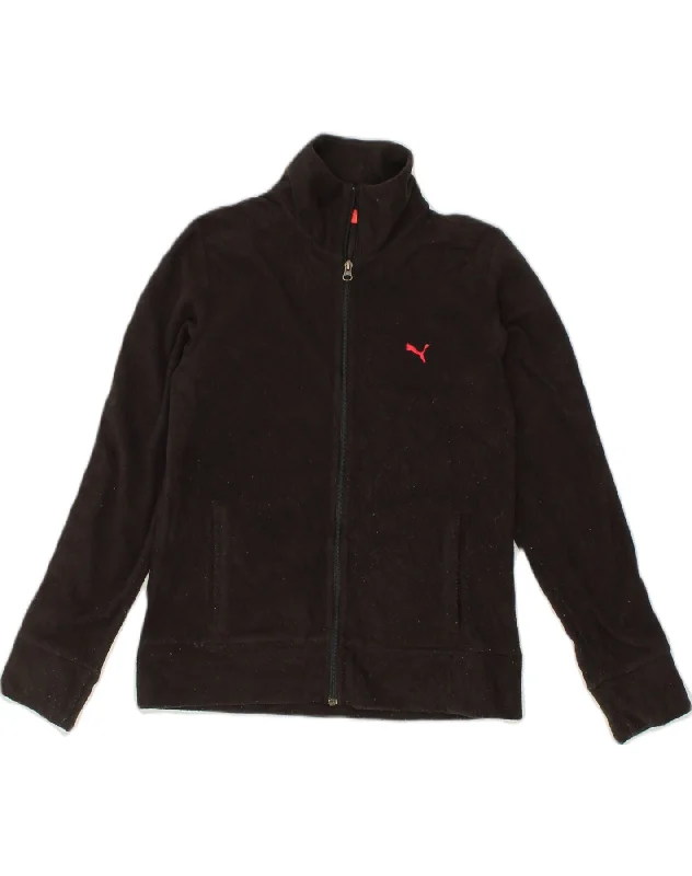 Comfortable Outfit For Women PUMA Womens Fleece Jacket UK 14 Medium Black Polyester