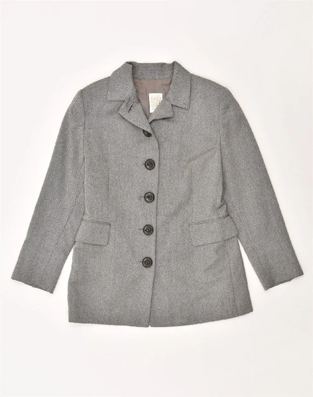 Fashionable Dresses for Women FERRE Womens 5 Button Blazer Jacket UK 18 XL Grey