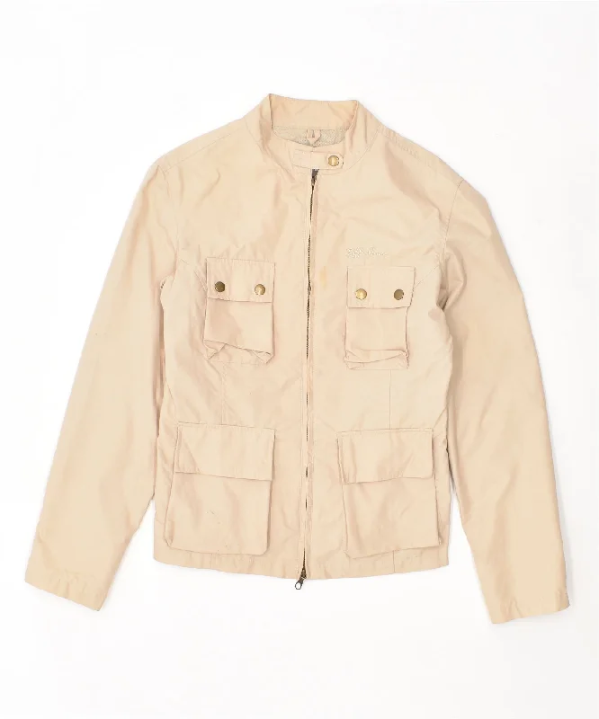 Sustainable Women's Clothes RIFLE Womens Utility Jacket UK 14 Medium Brown Cotton
