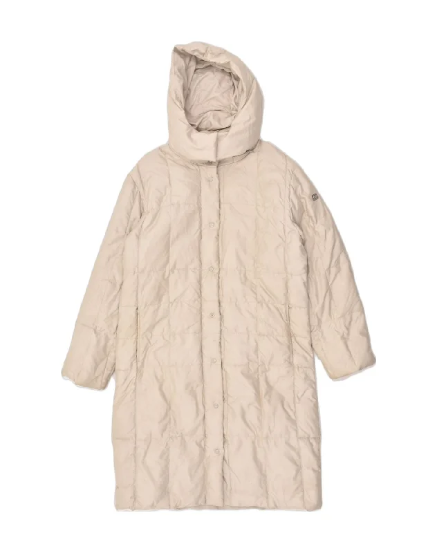 Fashion-Forward Women's Clothing SERGIO TACCHINI Womens Milano Hooded Padded Coat IT 48 XL Grey Polyester Fashion-Forward Women's Clothing SERGIO TACCHINI Womens Milano Hooded Padded Coat IT 48 XL Grey Polyester