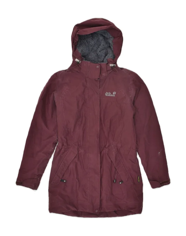 Women's Contemporary Clothing JACK WOLFSKIN Womens Hooded Windbreaker Coat UK 10 Small Burgundy Women's Contemporary Clothing JACK WOLFSKIN Womens Hooded Windbreaker Coat UK 10 Small Burgundy