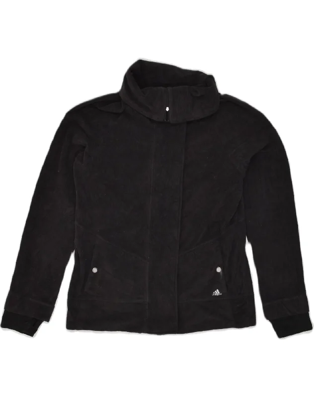 Women's Festive Attire ADIDAS Womens Slim Fit Fleece Jacket UK 22 3XL Black Polyester Women's Festive Attire ADIDAS Womens Slim Fit Fleece Jacket UK 22 3XL Black Polyester