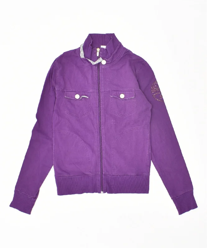 Women's Fashion Clothing NORTH SAILS Womens Bomber Jacket UK 6 XS Purple Cotton