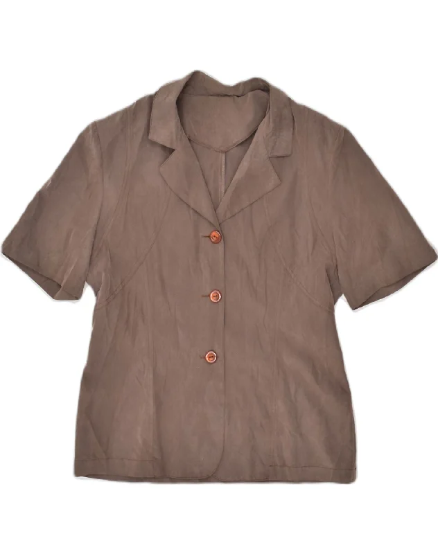 Sale Clothes Online VINTAGE Womens Short Sleeve 3 Button Blazer Jacket UK 16 Large Brown Sale Clothes Online VINTAGE Womens Short Sleeve 3 Button Blazer Jacket UK 16 Large Brown