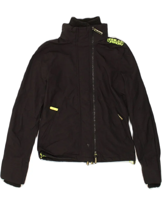 Tailored Clothing For Women SUPERDRY Womens Windcheater Rain Jacket UK 10 Small Black Nylon Tailored Clothing For Women SUPERDRY Womens Windcheater Rain Jacket UK 10 Small Black Nylon
