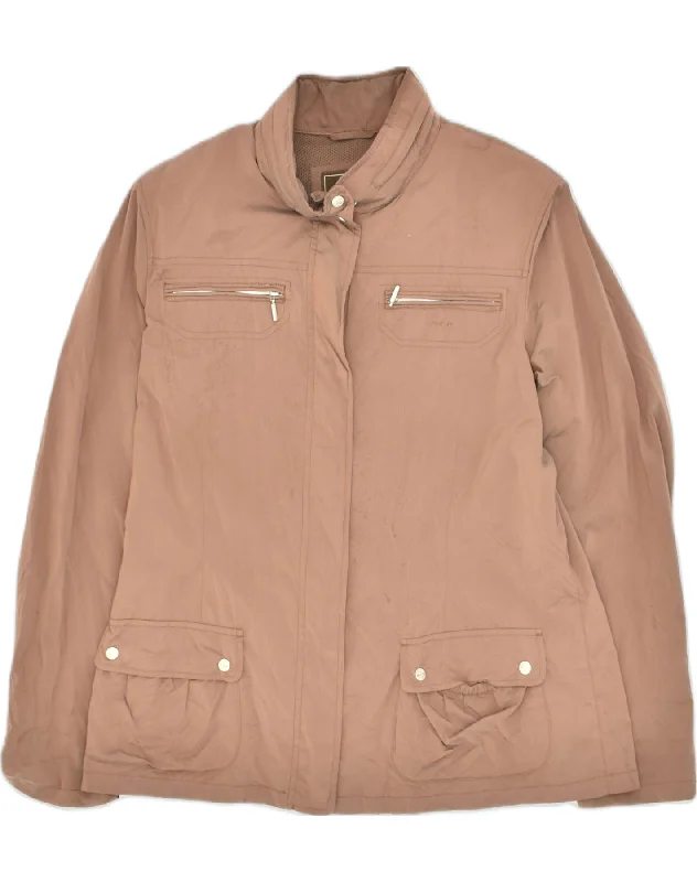 Women's Cozy Winter Attire GEOX Womens Rain Jacket UK 18 XL Brown Polyester
