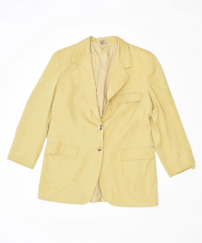 Women's Clothing Sets ARMORICA Womens 2 Button Blazer Jacket IT 44 Medium Yellow Viscose Vintage Women's Clothing Sets ARMORICA Womens 2 Button Blazer Jacket IT 44 Medium Yellow Viscose Vintage