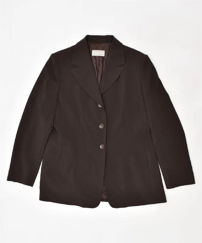 Online Shopping Boutiques ADRIANA VERRI Womens 3 Button Blazer Jacket IT 50 XL Brown Polyester Online Shopping Boutiques ADRIANA VERRI Womens 3 Button Blazer Jacket IT 50 XL Brown Polyester