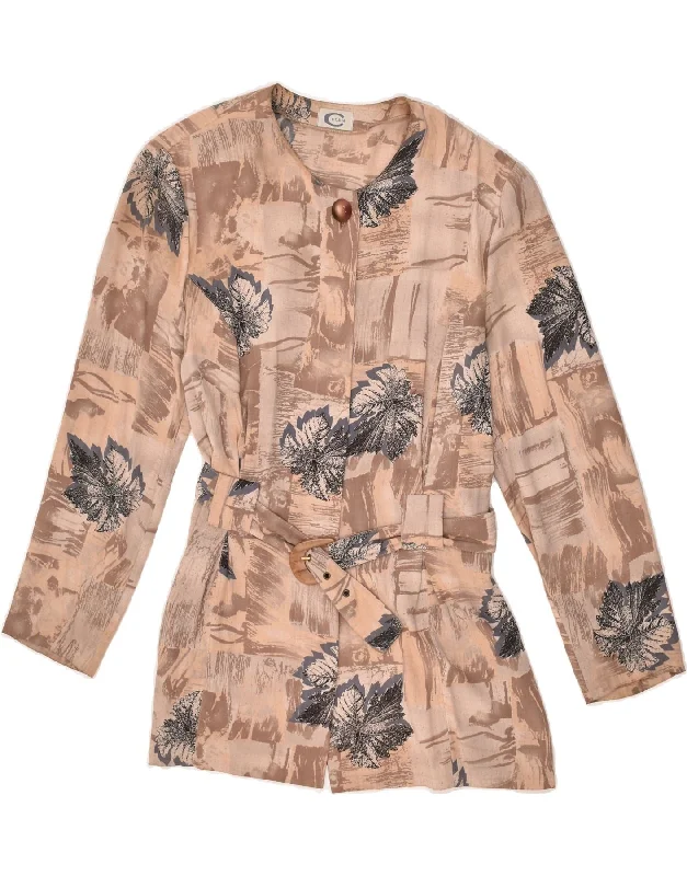 Women's Professional Attire VINTAGE Womens 1 Button Blazer Jacket IT 44 Medium Brown Floral