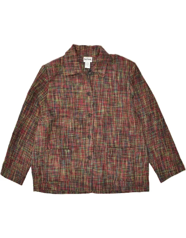 Women's Outerwear for All Weather Conditions VINTAGE Womens Loose Fit 5 Button Blazer Jacket UK 16 Large Multicoloured Women's Outerwear for All Weather Conditions VINTAGE Womens Loose Fit 5 Button Blazer Jacket UK 16 Large Multicoloured