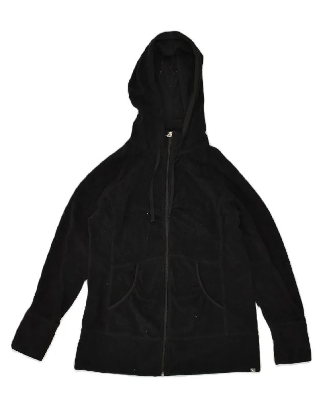 Chic Women's Clothing for Work and Travel EDDIE BAUER Womens Hooded Fleece Jacket UK 14 Medium Black Polyester Chic Women's Clothing for Work and Travel EDDIE BAUER Womens Hooded Fleece Jacket UK 14 Medium Black Polyester