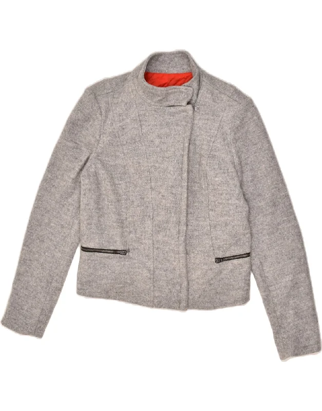 Women's Timeless Attire GAP Womens Bomber Jacket UK 16 Large Grey Polyester
