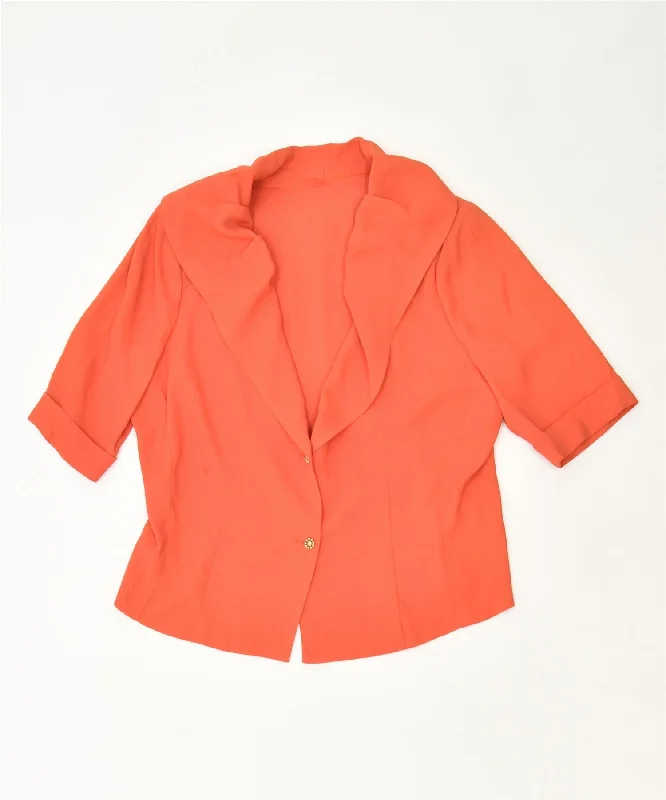 Versatile Women's Clothing for All Occasions VINTAGE Womens Short Sleeve 2 Button Blazer Jacket UK 10 Small Orange Versatile Women's Clothing for All Occasions VINTAGE Womens Short Sleeve 2 Button Blazer Jacket UK 10 Small Orange