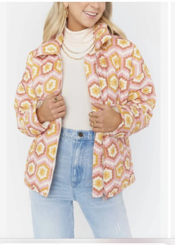 Sale On Sale Power Puffed Honeycomb Jacket In Honeycomb Daisy