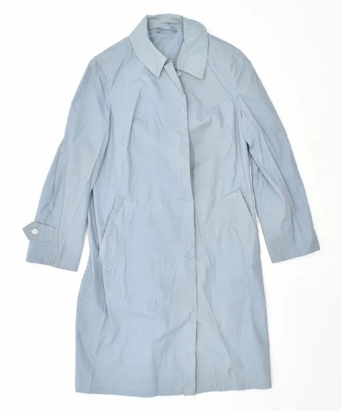 Women's Trendy Outfits ILVA Womens Overcoat UK 16 Large Blue Polyester Vintage
