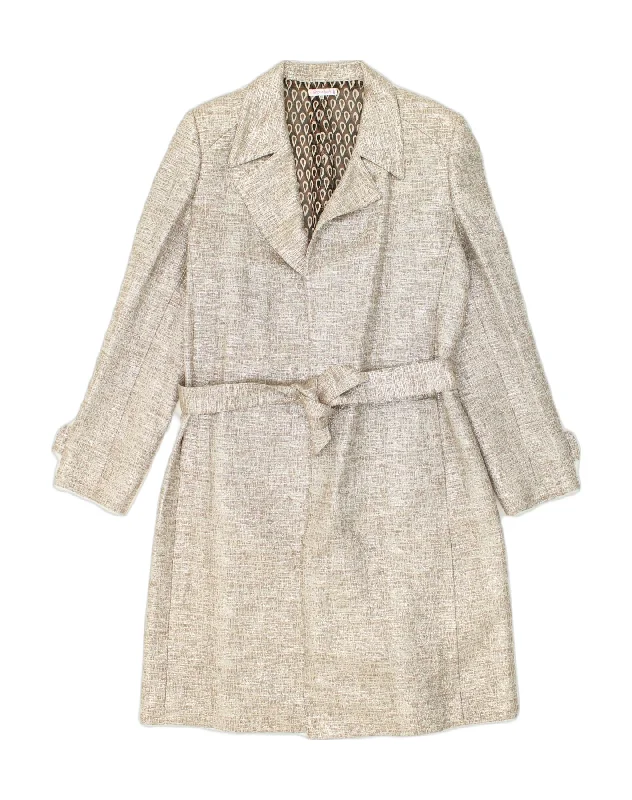 Trendy Online Boutiques VINTAGE Womens Trench Coat UK 10 Small  Grey