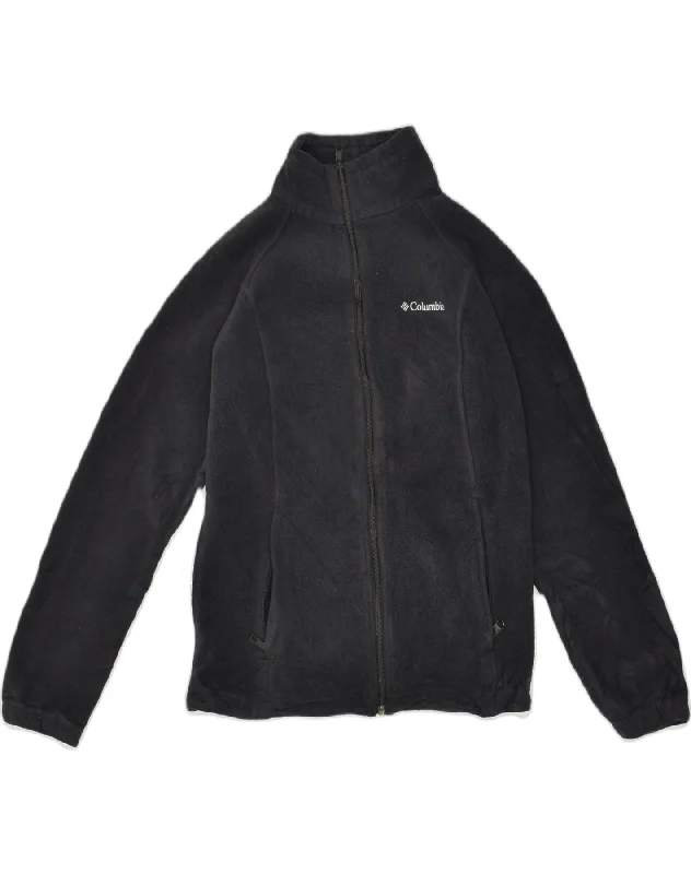 Clothes Of Woman COLUMBIA Womens Fleece Jacket UK 16 Large Black Polyester