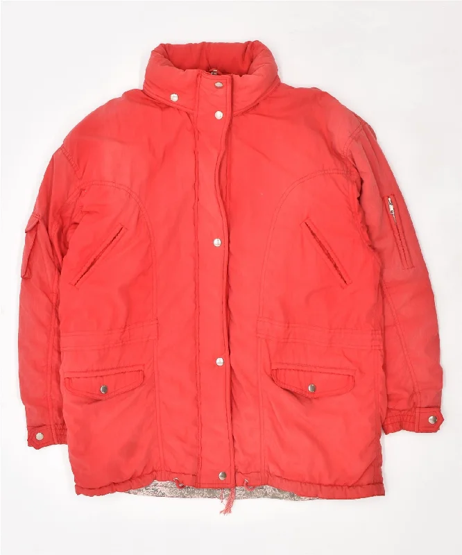 Women's Office Outfit RESERVE Womens Windbreaker Jacket UK 18 XL Red Polyester