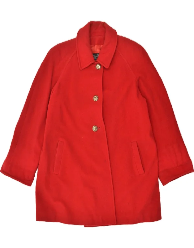 Fashion-forward Women's Clothing VINTAGE Womens Overcoat UK 16 Large Red Wool