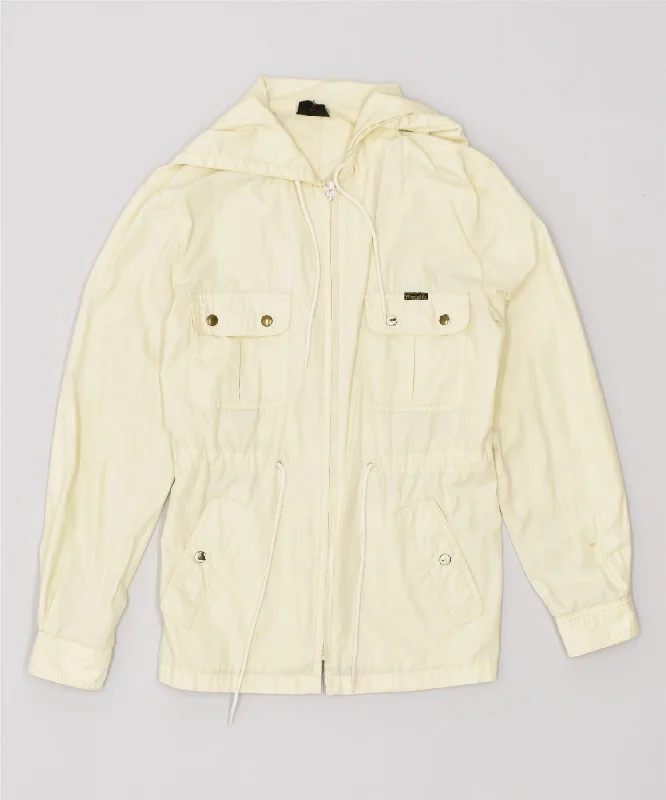 Women's Wardrobe Apparel Wrangler Womens Hooded Overcoat EU 42 Large Off White Polyester Women's Wardrobe Apparel Wrangler Womens Hooded Overcoat EU 42 Large Off White Polyester
