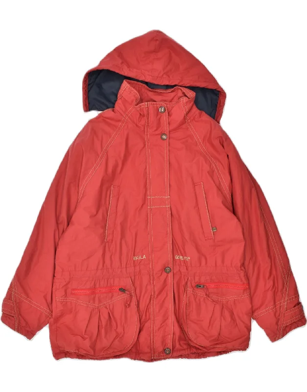 Laid-Back Elegance VINTAGE Womens Oversized Hooded Windbreaker Jacket UK 14 Large Red Laid-Back Elegance VINTAGE Womens Oversized Hooded Windbreaker Jacket UK 14 Large Red