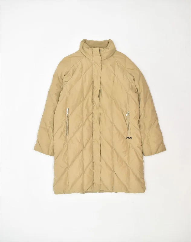 Cheap Women's Clothing Online FILA Womens Padded Coat IT 44 Medium Yellow Polyester
