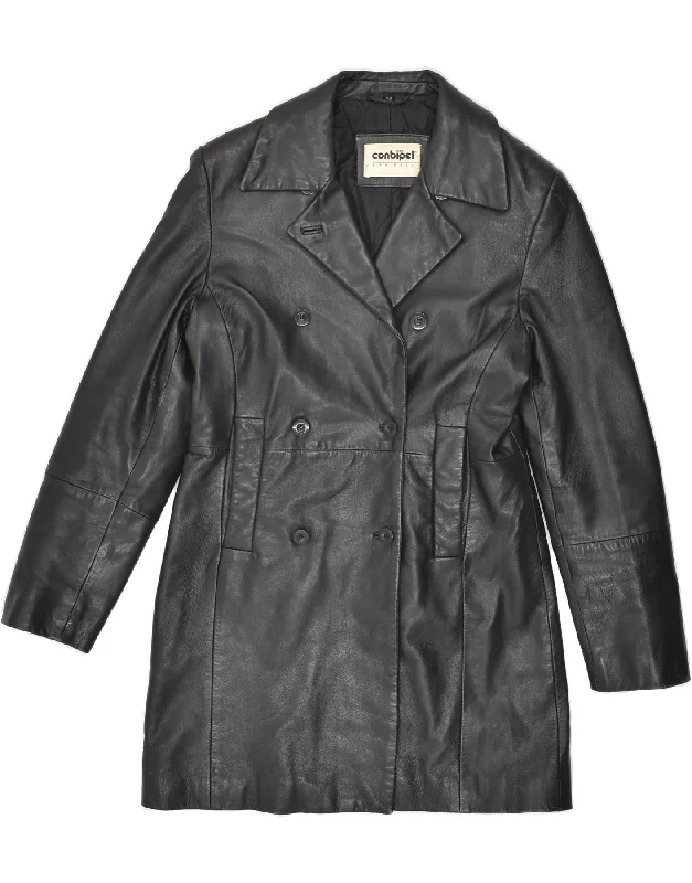Women's Clothing Outfit Set CONBIPEL Womens Leather Coat IT 42 Medium Black Leather