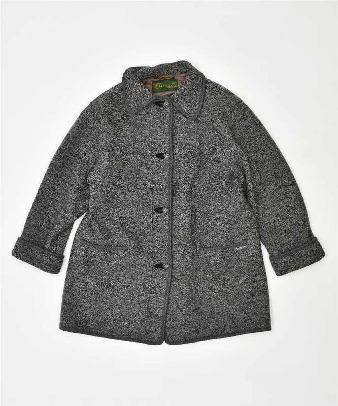 Women's Clothing For Work TYROLAND Womens Overcoat UK 18 XL Grey Vintage