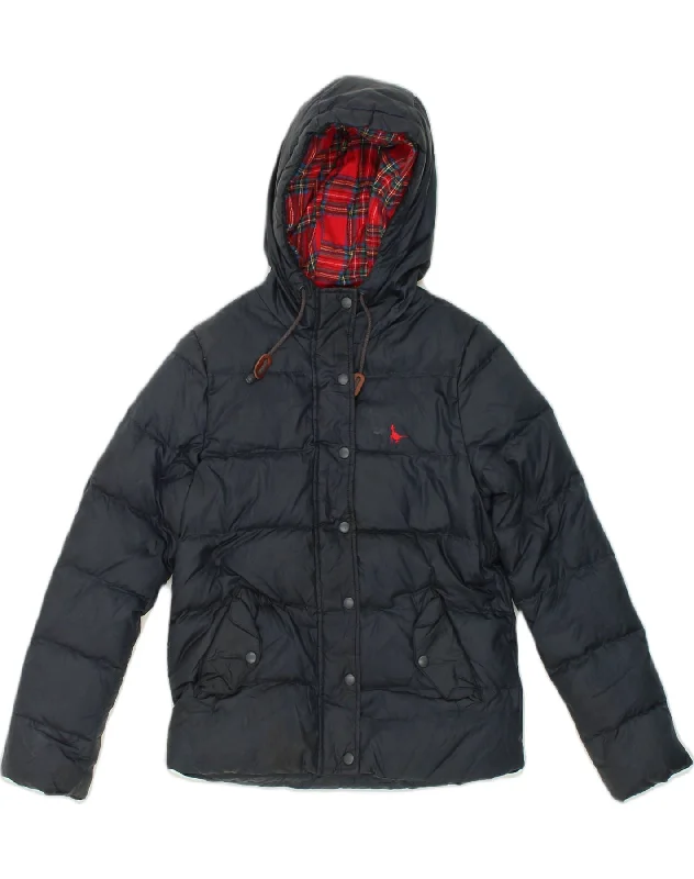 Trendy Online Boutiques JACK WILLS Womens Hooded Padded Jacket UK 8 Small Navy Blue Polyester Trendy Online Boutiques JACK WILLS Womens Hooded Padded Jacket UK 8 Small Navy Blue Polyester