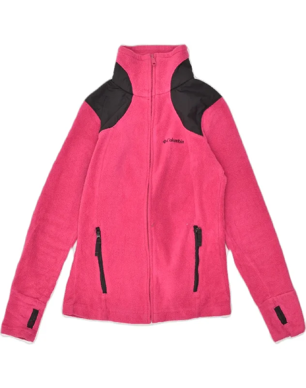 Women's Everyday Clothes COLUMBIA Womens Fleece Jacket UK 10 Small Pink Polyester