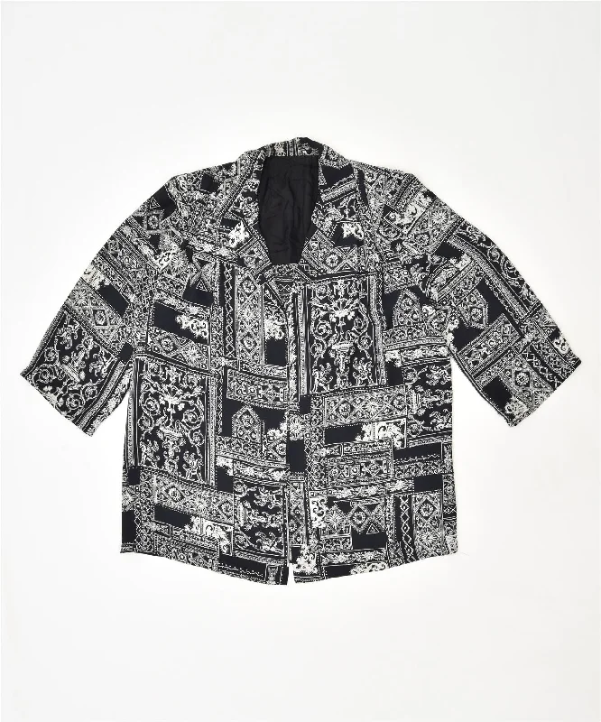Women's Activewear Apparel VINTAGE Womens Short Sleeve Blazer Jacket UK 18 XL Black Paisley Women's Activewear Apparel VINTAGE Womens Short Sleeve Blazer Jacket UK 18 XL Black Paisley