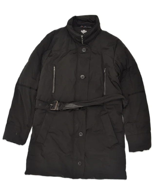Women's High Street Fashion CANADIENS Womens Padded Coat UK 16 Large Black Polyester Women's High Street Fashion CANADIENS Womens Padded Coat UK 16 Large Black Polyester