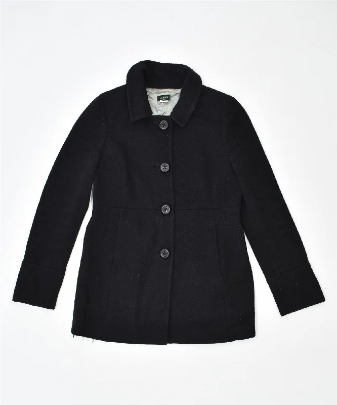 Plus Size Women Wear J. CREW Womens Pea Coat UK 8 Small Black Wool